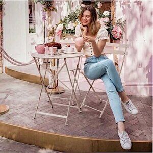 Mother The Looker high rise slim stretch crop Swimming Pool Sunday jeans